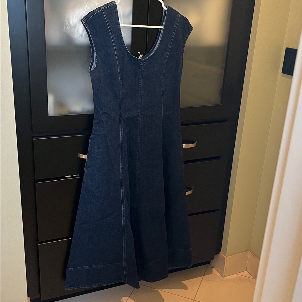 Madewell Dark Indigo Denim Midi Dress - Picture 5 of 5